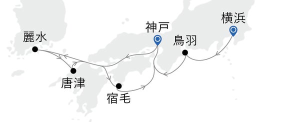 MITSUI OCEAN FUJI ラクジュアリースイートB【神戸発着】夏の唐津・宿毛クルーズ(6日間)Bコース~区間乗船~2